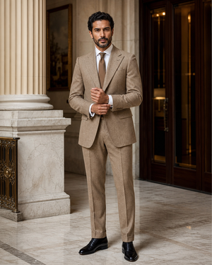 Tan Tweed Winter Suit — Custom Made to Measure — 1