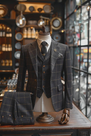 Men's Black Wool Suit — Custom Made to Measure | SuitedNoir — 2