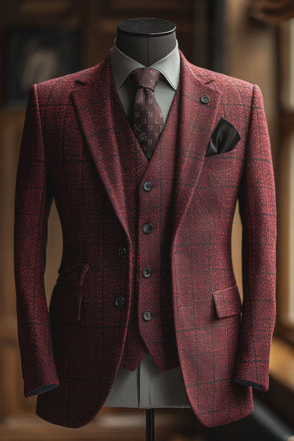 Maroon Wool — SuitedNoir