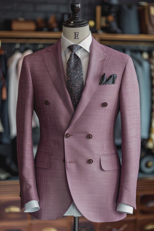 Pink Linen Suit — custom made to measure men's suit by SuitedNoir