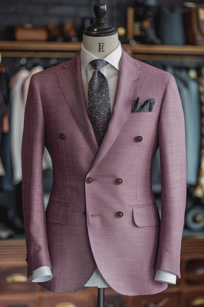 Pink Linen Suit — custom made to measure men's suit by SuitedNoir