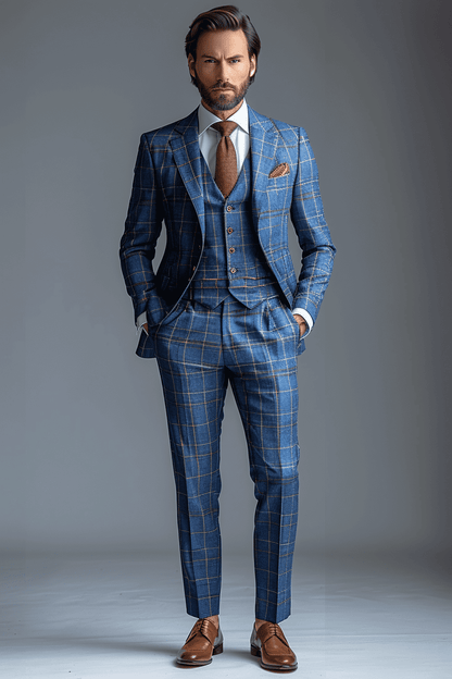 Baby Blue Flannel Suit — Custom Made to Measure