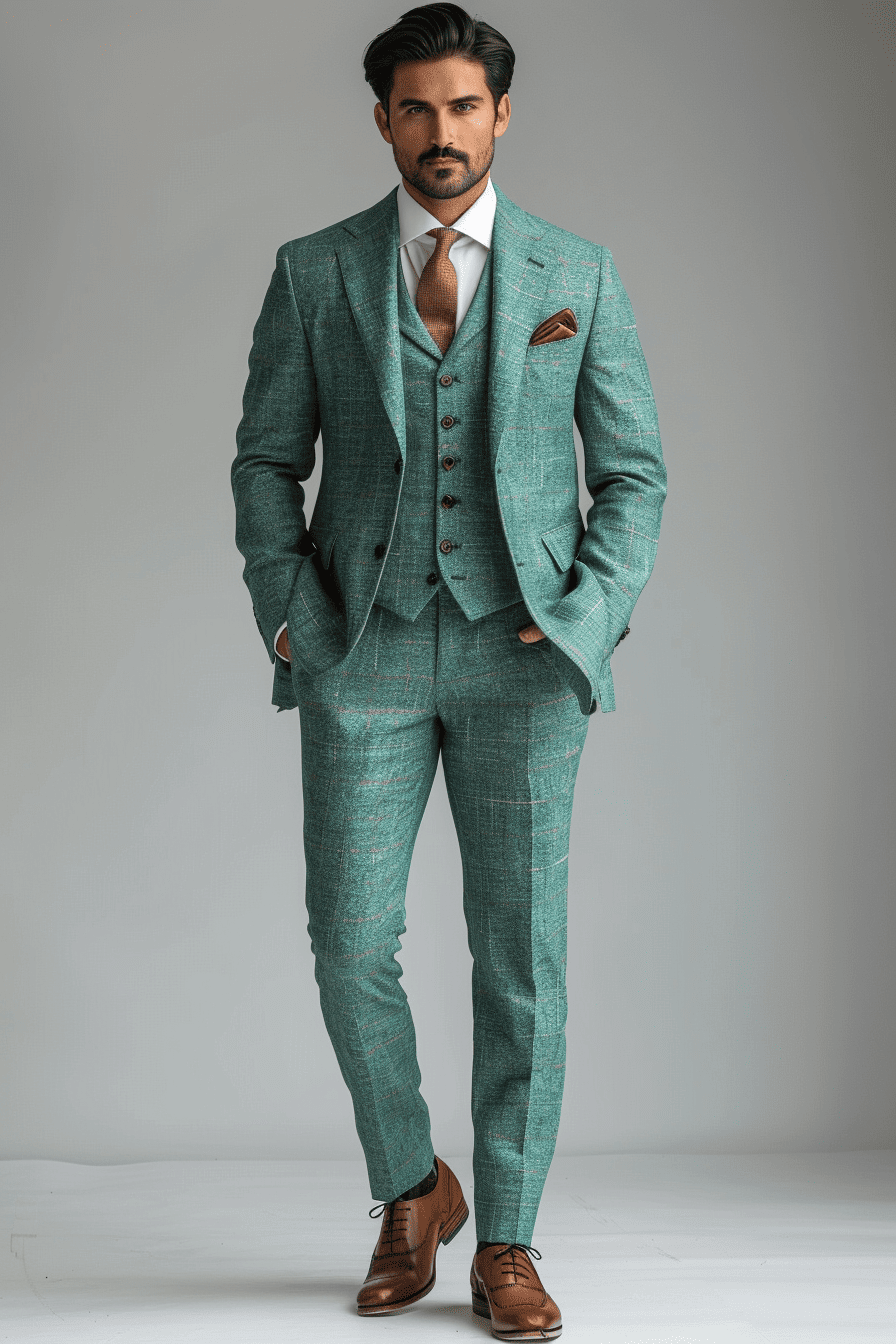 Baby Blue Linen Graduation Suit — Custom Made to Measure