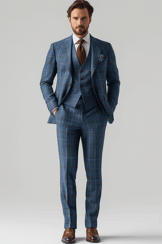 Baby Blue Wool Graduation Suit — Custom Made to Measure