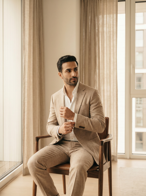 Beige Wool Suit — Custom Made to Measure — 3