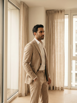 Beige Wool Suit — Custom Made to Measure — 2
