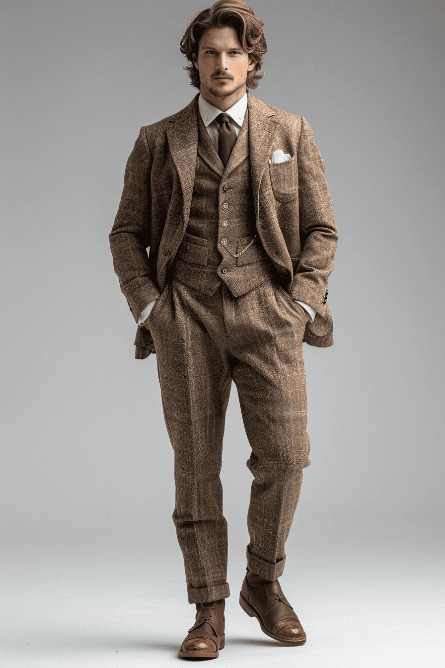 Beige Cotton Father of the Bride Suit — Custom Made to Measure