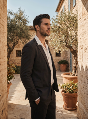 Black Cotton Suit — Custom Made to Measure — 2