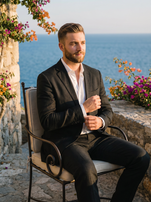 Black Linen Suit — Custom Made to Measure — 3