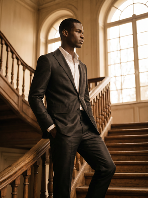 Black Silk Blend Suit — Custom Made to Measure — 2