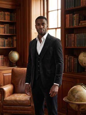 Black Velvet 3-Piece Suit — Custom Made to Measure — 1
