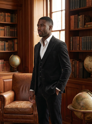 Black Velvet 3-Piece Suit — Custom Made to Measure — 2