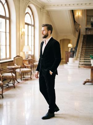 Black Velvet Suit — Custom Made to Measure — 2