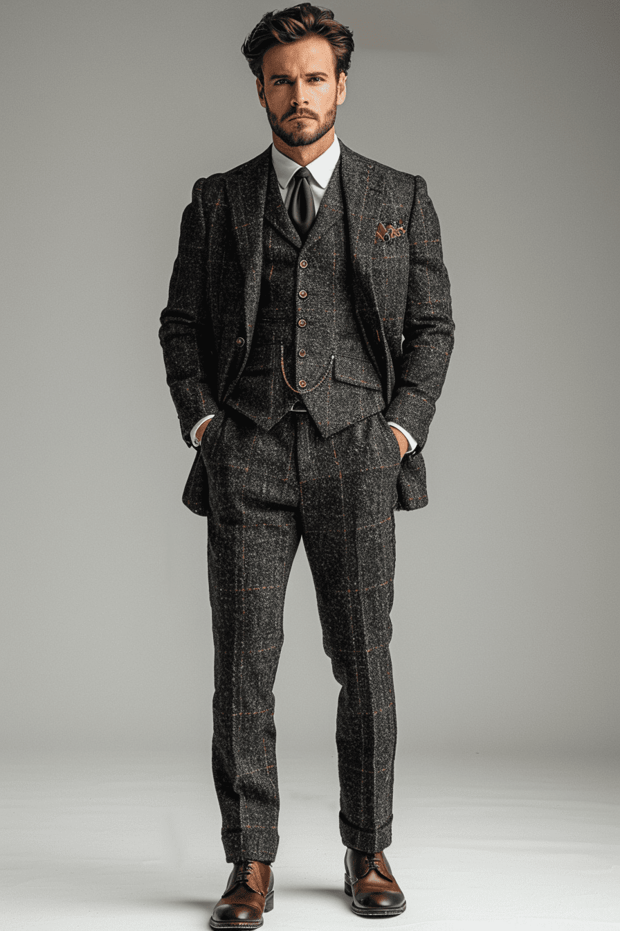 Black Flannel Suit — Custom Made to Measure