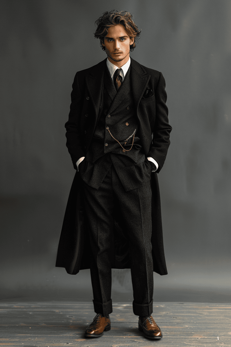 Black Linen Graduation Suit — Custom Made to Measure