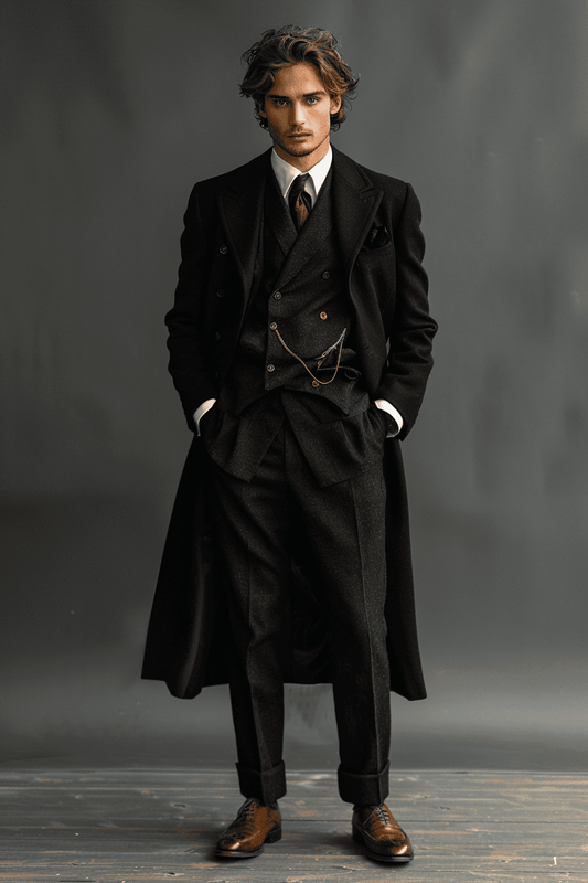 Black Linen Graduation Suit — Custom Made to Measure