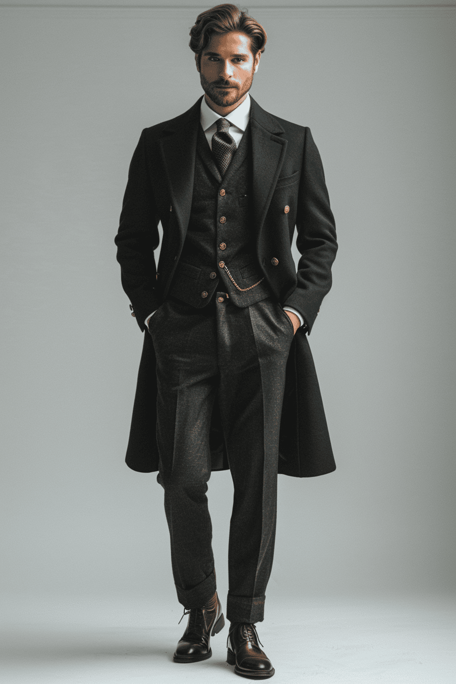 Black Silk Blend Father of the Bride Suit — Custom Made to Measure
