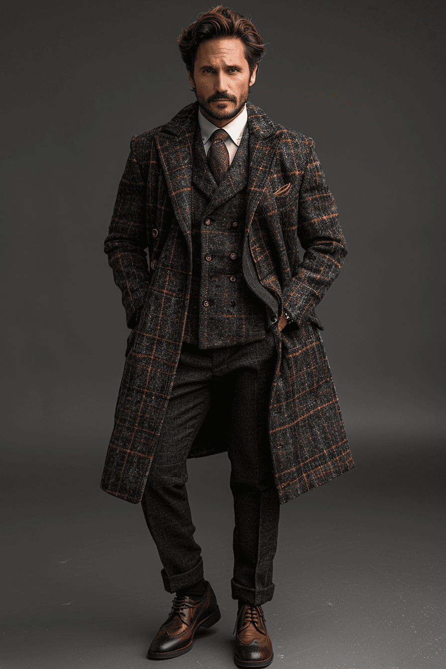 Black Tweed Suit — Custom Made to Measure