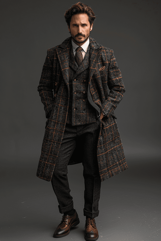 Black Tweed Suit — Custom Made to Measure