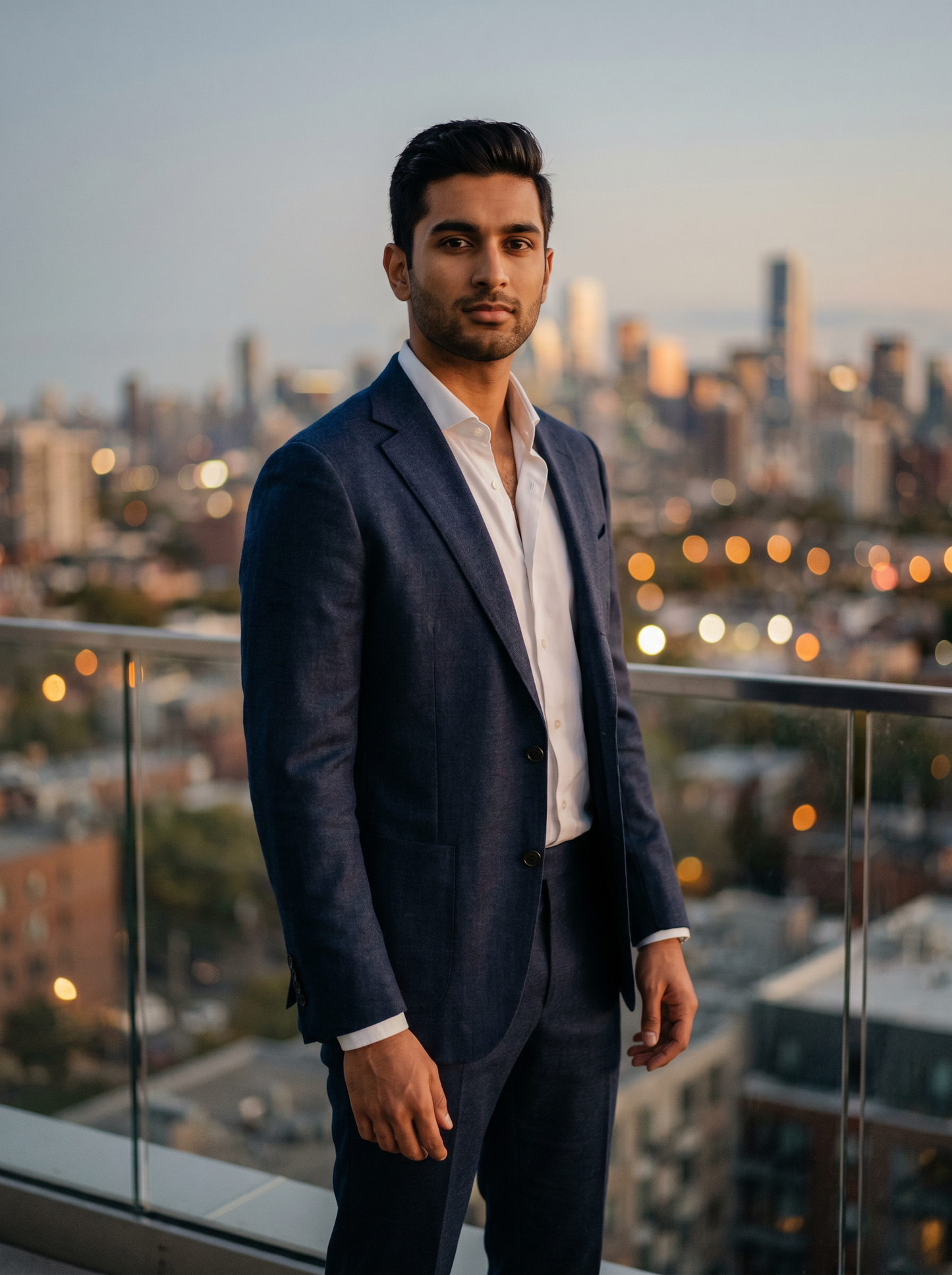 Blue Flannel Suit — Custom Made to Measure - front view