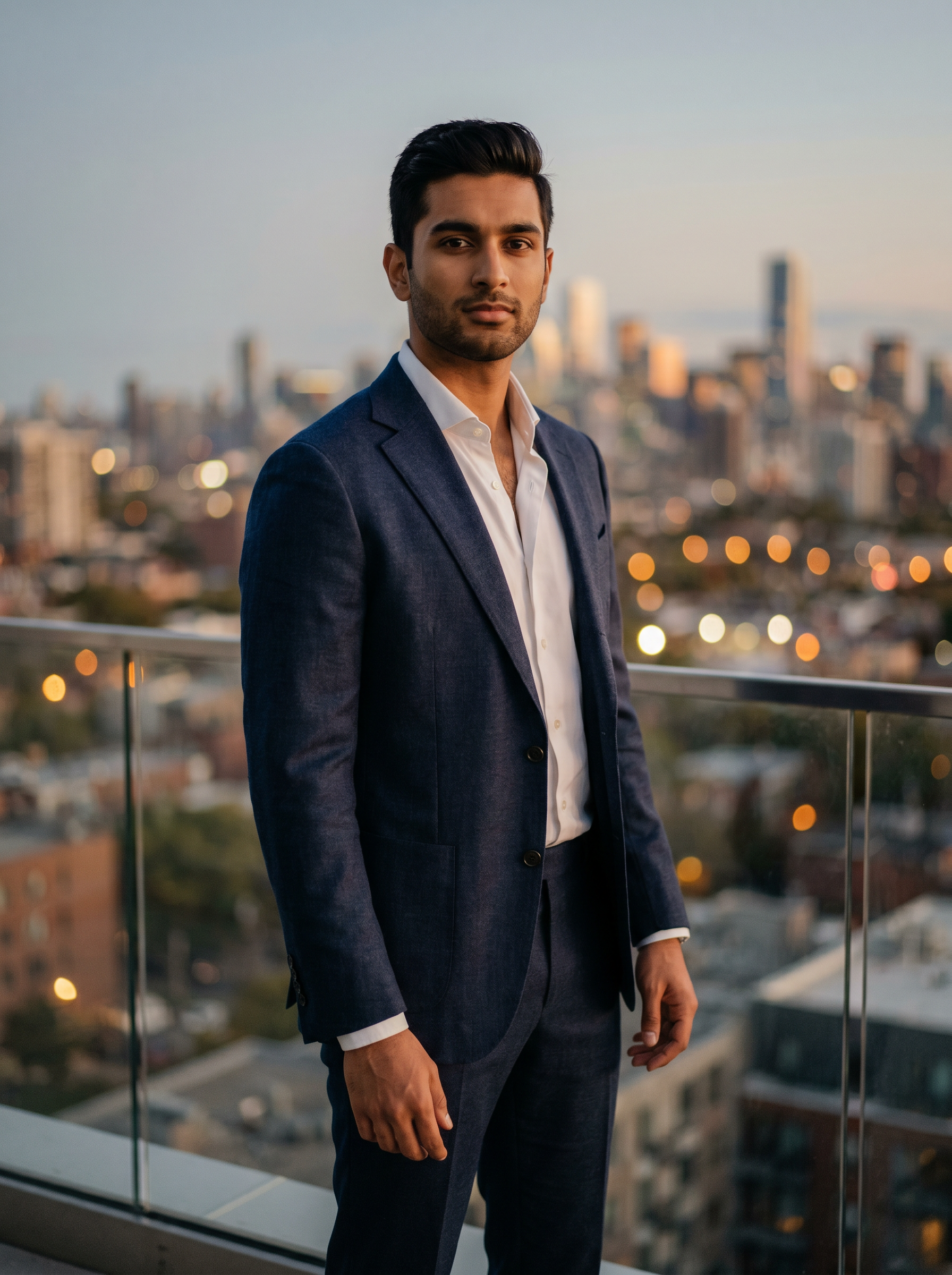 Blue Flannel Suit — Custom Made to Measure - front view