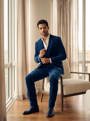 Blue Velvet 3-Piece Suit — Custom Made to Measure — 3