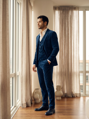 Blue Velvet 3-Piece Suit — Custom Made to Measure — 2