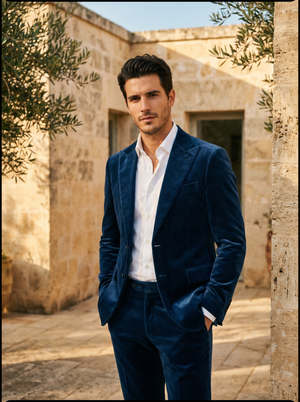 Blue Velvet Suit — Custom Made to Measure — 1