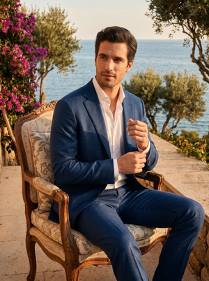Blue Wool Suit — Custom Made to Measure — 3