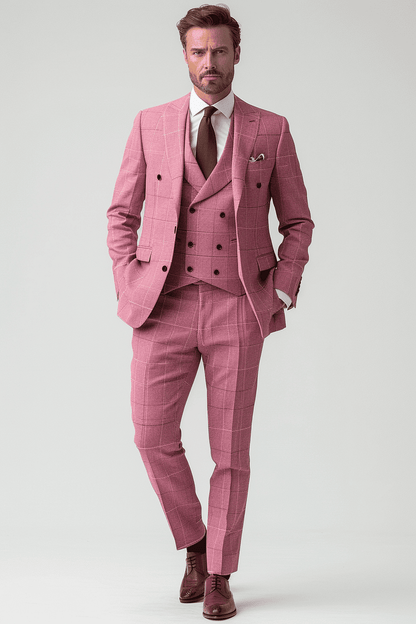 Blush Pink Cotton Graduation Suit — Custom Made to Measure