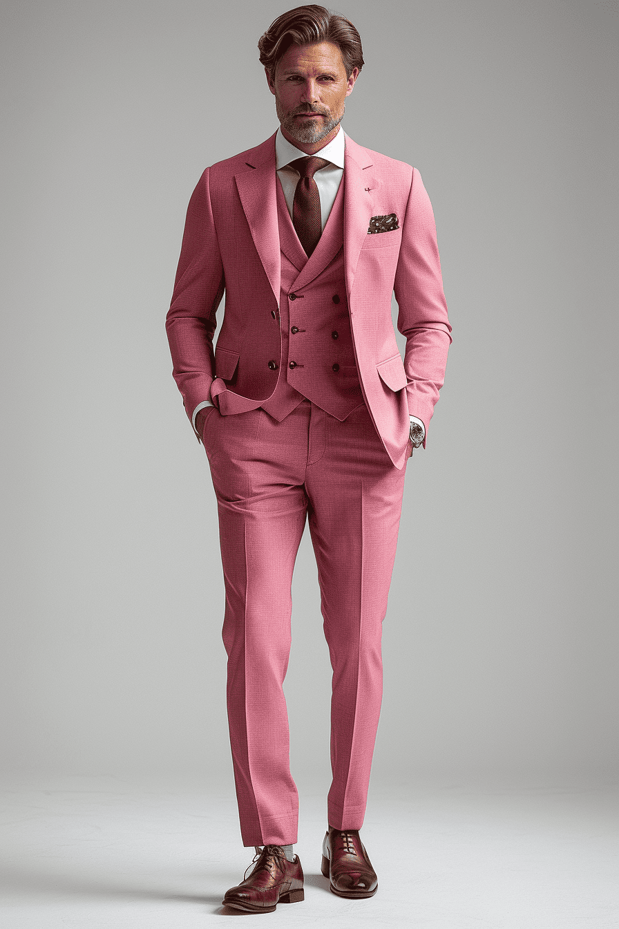 Blush Pink Cotton Graduation Suit — Custom Made to Measure