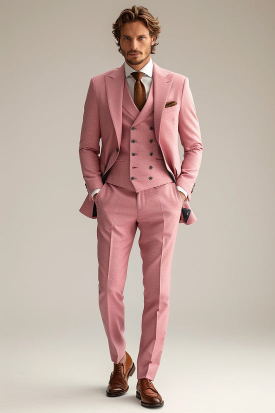 Blush Pink Cotton Graduation Suit — Custom Made to Measure
