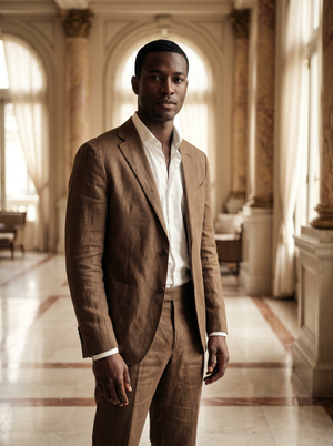 Brown Cotton Suit — Custom Made to Measure — 1