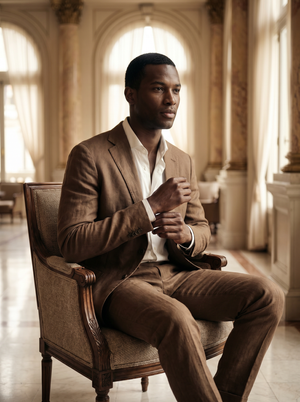 Brown Cotton Suit — Custom Made to Measure — 3