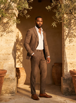 Brown Wool Suit — Custom Made to Measure — 1