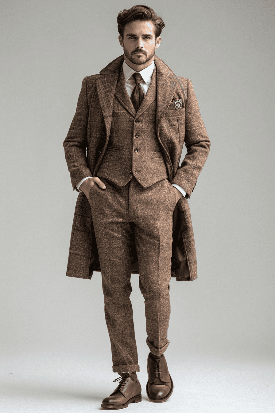 Brown Cotton Graduation Suit — Custom Made to Measure