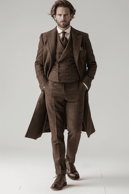 Brown Tweed Suit — Custom Made to Measure