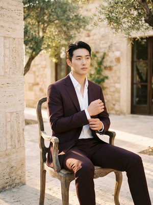 Burgundy Silk Blend Suit — Custom Made to Measure — 3