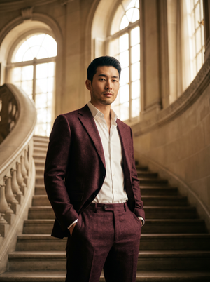 Burgundy Wool Suit — Custom Made to Measure — 1