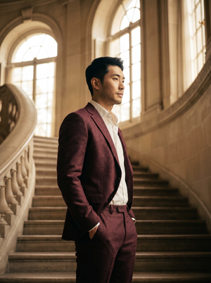 Burgundy Wool Suit — Custom Made to Measure — 2