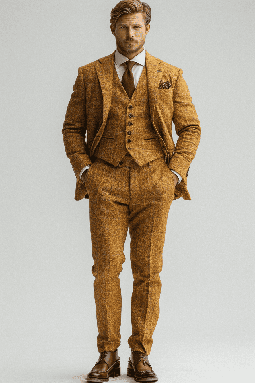 Butter Yellow Cashmere Blend Suit — Custom Made to Measure