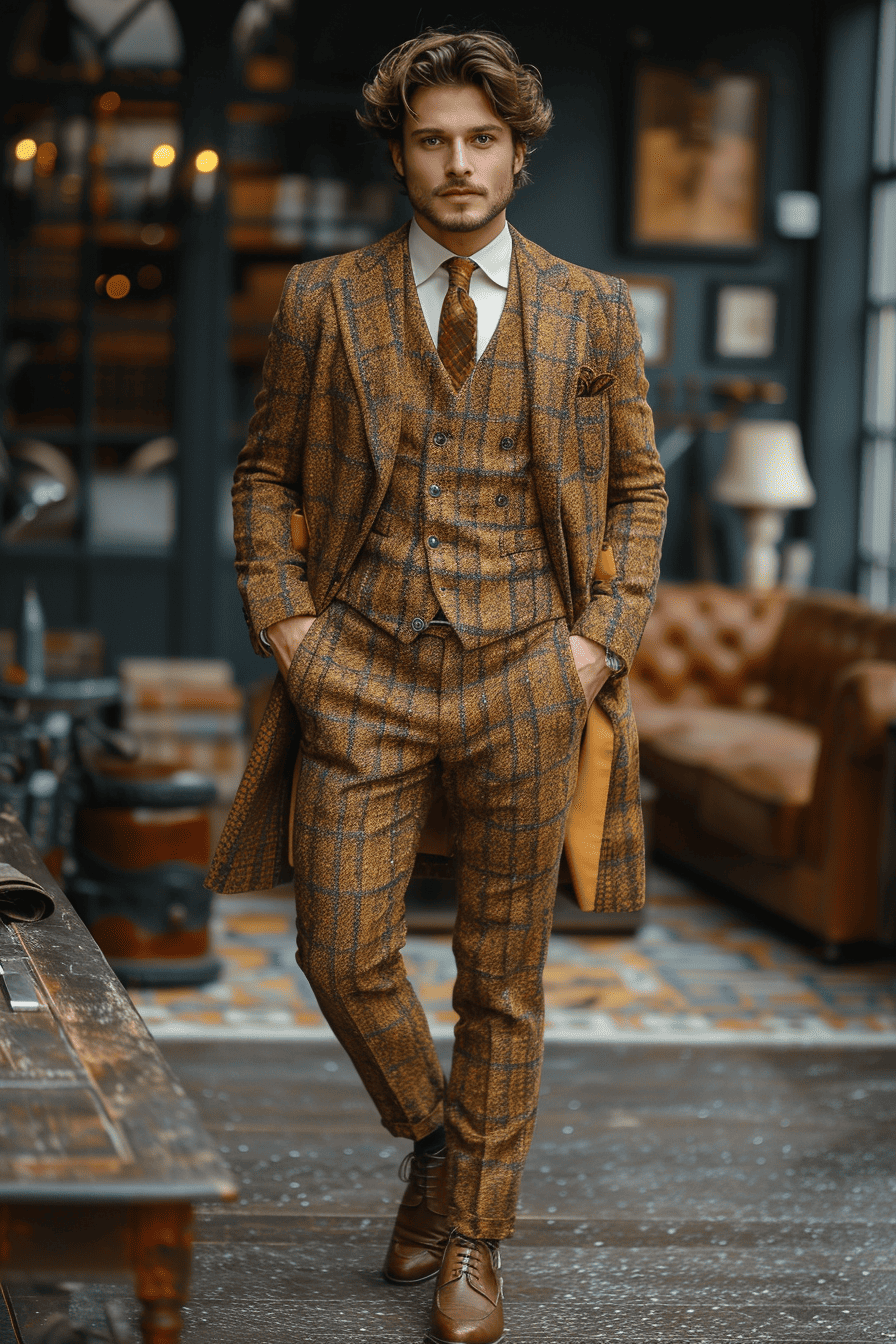Butter Yellow Tweed Suit — Custom Made to Measure