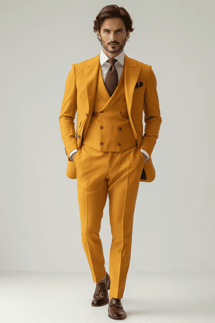 Butter Yellow Wool Graduation Suit — Custom Made to Measure