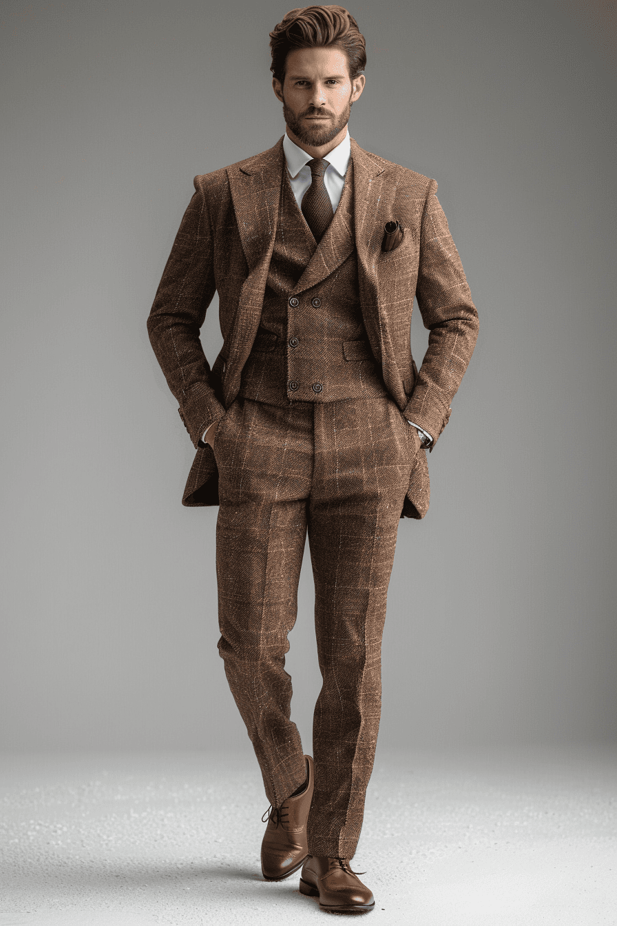 Camel Cashmere Blend Suit — Custom Made to Measure