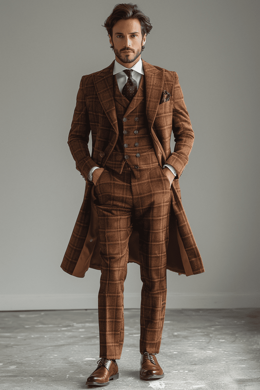 Camel Velvet Cocktail Party Suit — Custom Made to Measure