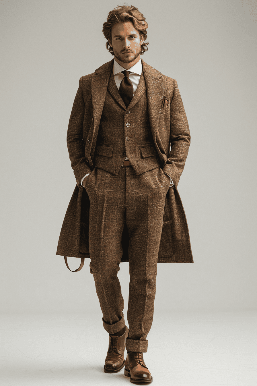 Caramel Wool Graduation Suit — Custom Made to Measure