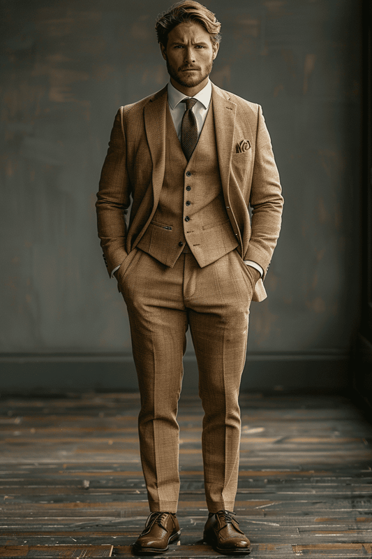 Champagne Seersucker Suit — Custom Made to Measure