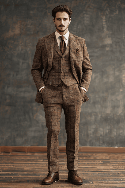 Champagne Tweed Suit — Custom Made to Measure