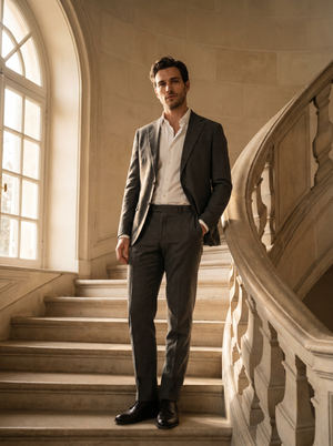 Charcoal Cotton Suit — Custom Made to Measure — 1
