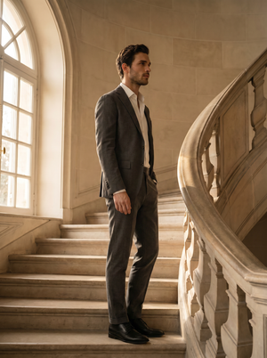 Charcoal Cotton Suit — Custom Made to Measure — 2